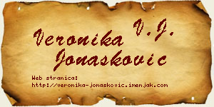Veronika Jonašković vizit kartica